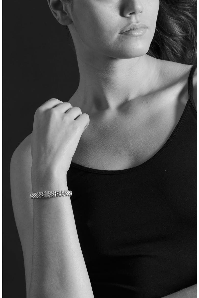 Diamond Lux Single Station X Bracelet, Alternate, color, SILVER/ GOLD