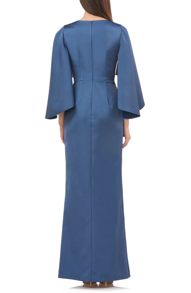 JS Collections Satin Crepe Trumpet Gown, Alternate, color, 