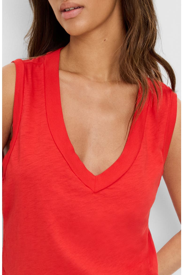 Ira V-Neck Cotton Top, Alternate, color, SAMBA