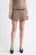 MANGO Melo Belted Plaid Minskirt