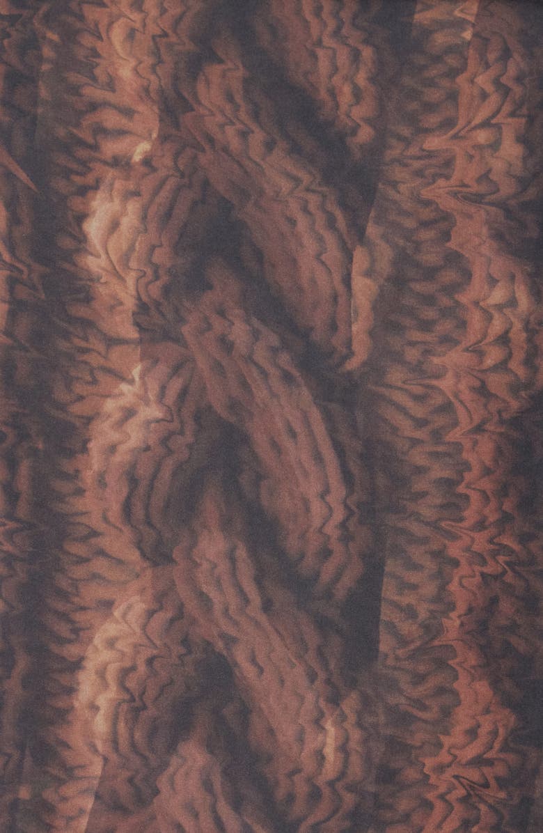 Steve Madden Square Satin Scarf, Alternate, color, Chocolate