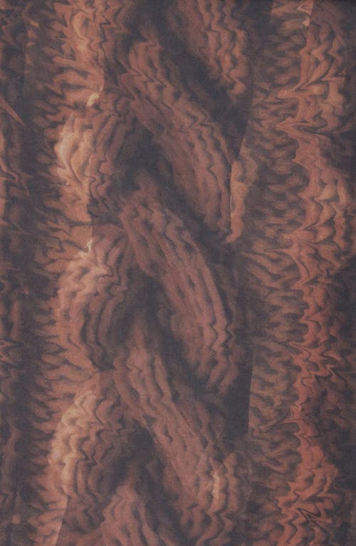 Steve Madden Square Satin Scarf In Brown