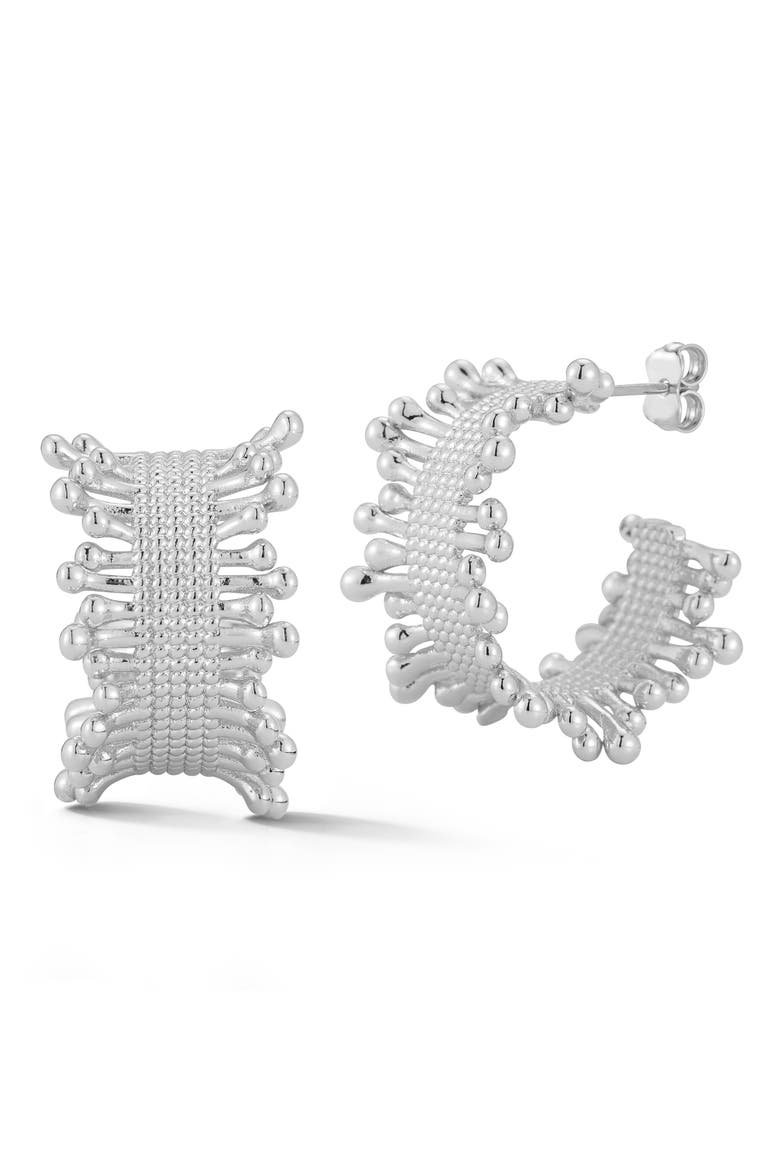 Bold Hoop Earrings, Main, color, SILVER