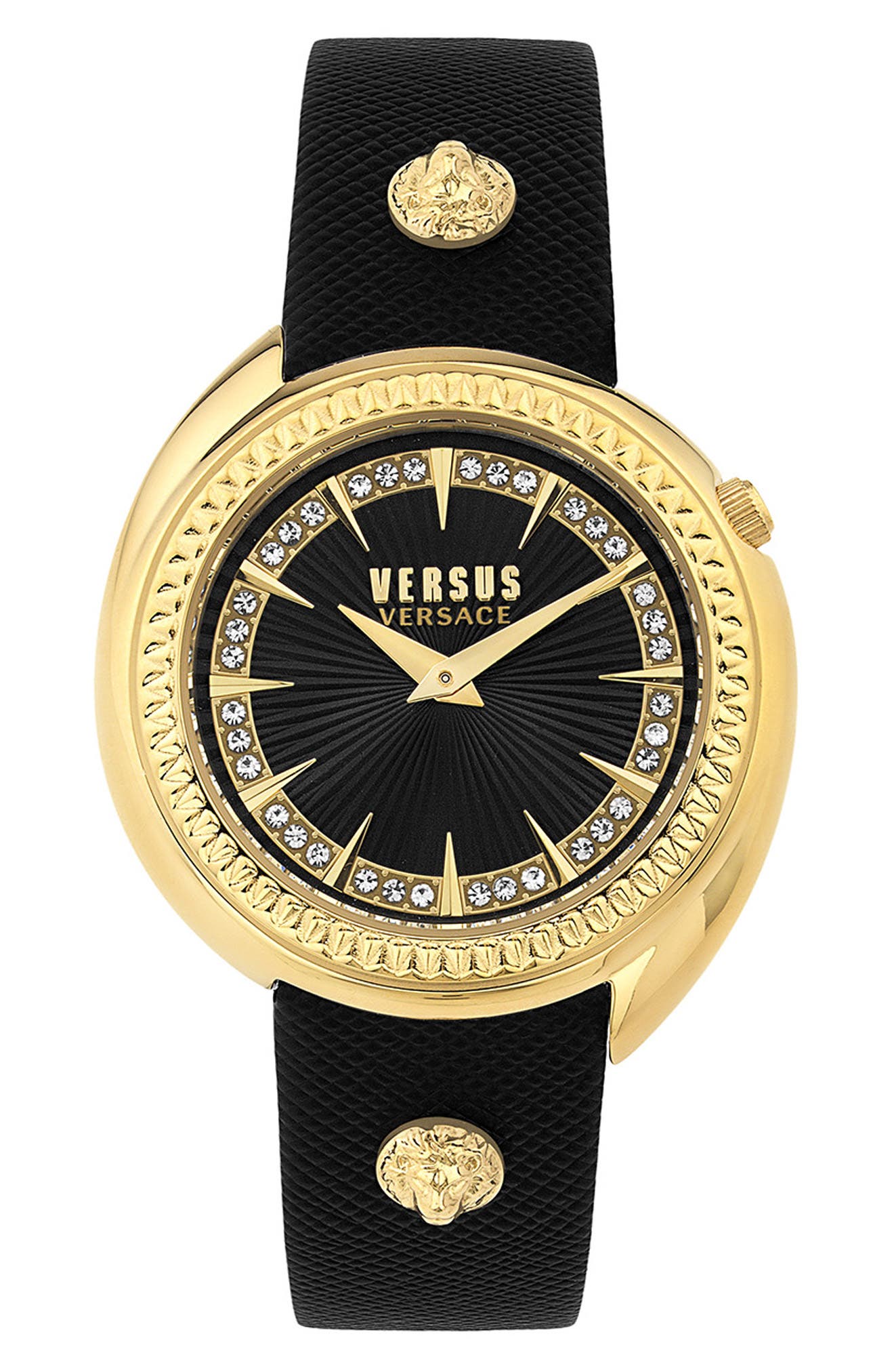 VERSUS Versace Tortona Leather Strap Watch, 38mm