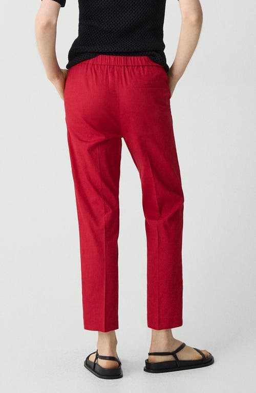 Theory Treeca Pull-on Pant In Good Linen In Red