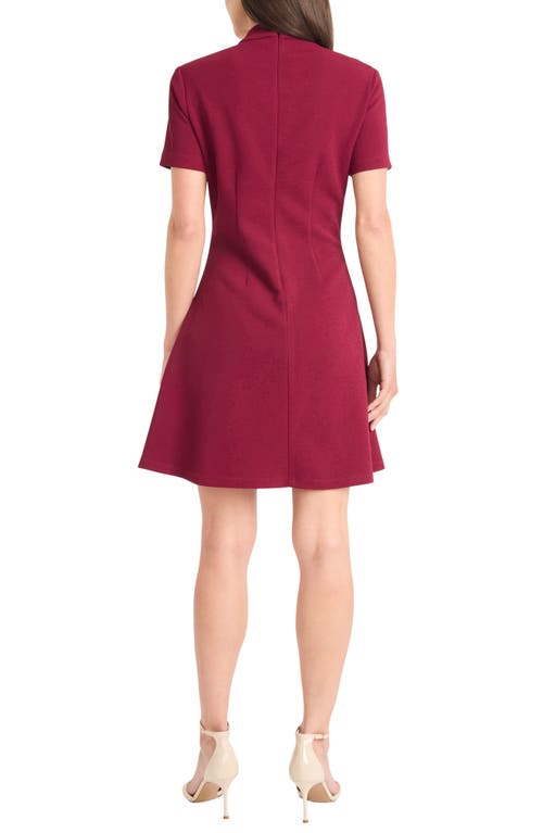 Maggy London Patch Pocket Short Sleeve Stretch Crepe Minidress