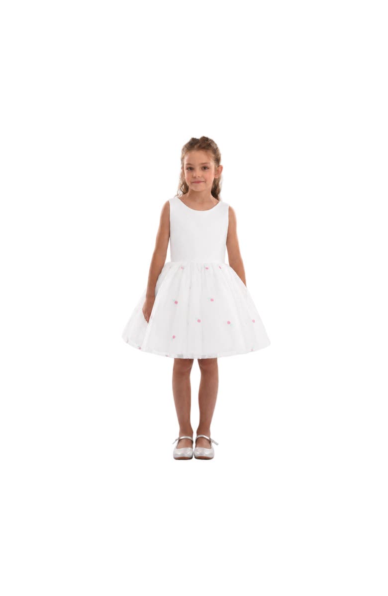 Mimi Tutu Eveloria Floral Tulle Bow Dress, Alternate, color, White