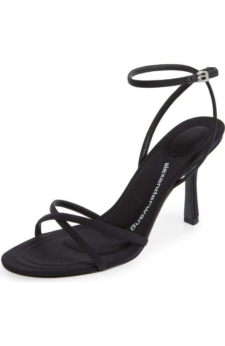 Alexander Wang Dahlia Rhinestone Logo Sandal, Main, color,