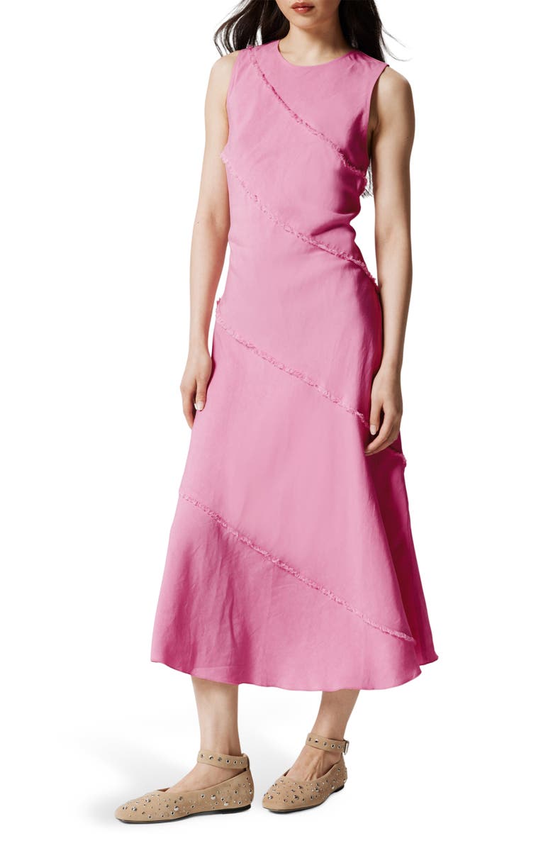 & Other Stories Fringe Detail Dress, Main, color, Pink Light