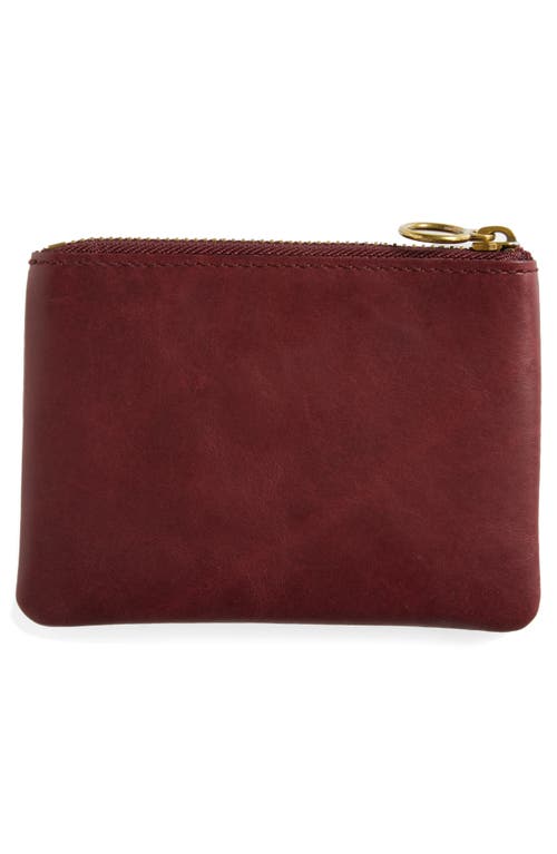 Madewell The Leather Pouch Wallet In Burgundy