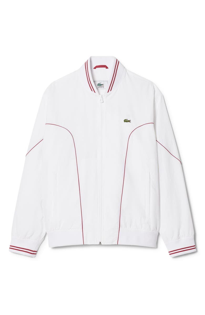 Lacoste Track Jacket, Alternate, color, White/ Bordeaux