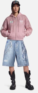 AELFRIC EDEN Plaid Panel Chain Jorts