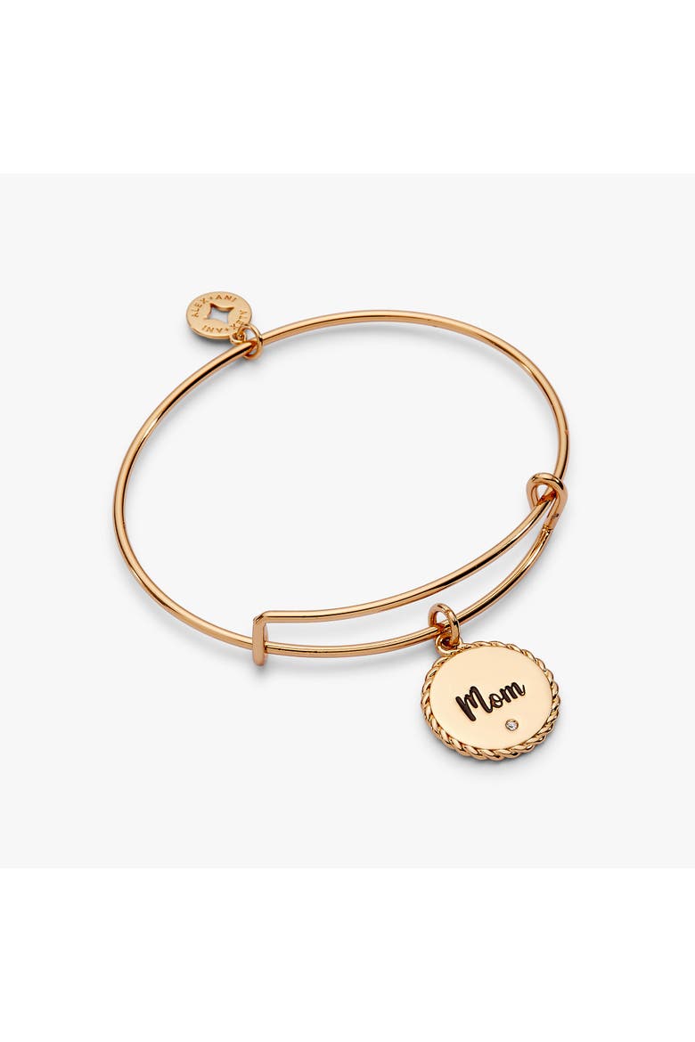 Mom Charm Bangle, Main, color, Gold