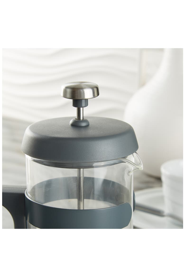 Leo Aroma 12-Ounce French Press, Alternate, color, BLACK/ CLEAR