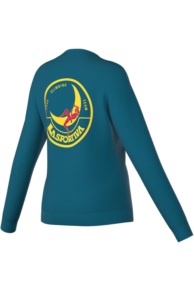 Climbing On The Moon Sweatshirt - Women's, Alternate, color, Turchese/Giallo