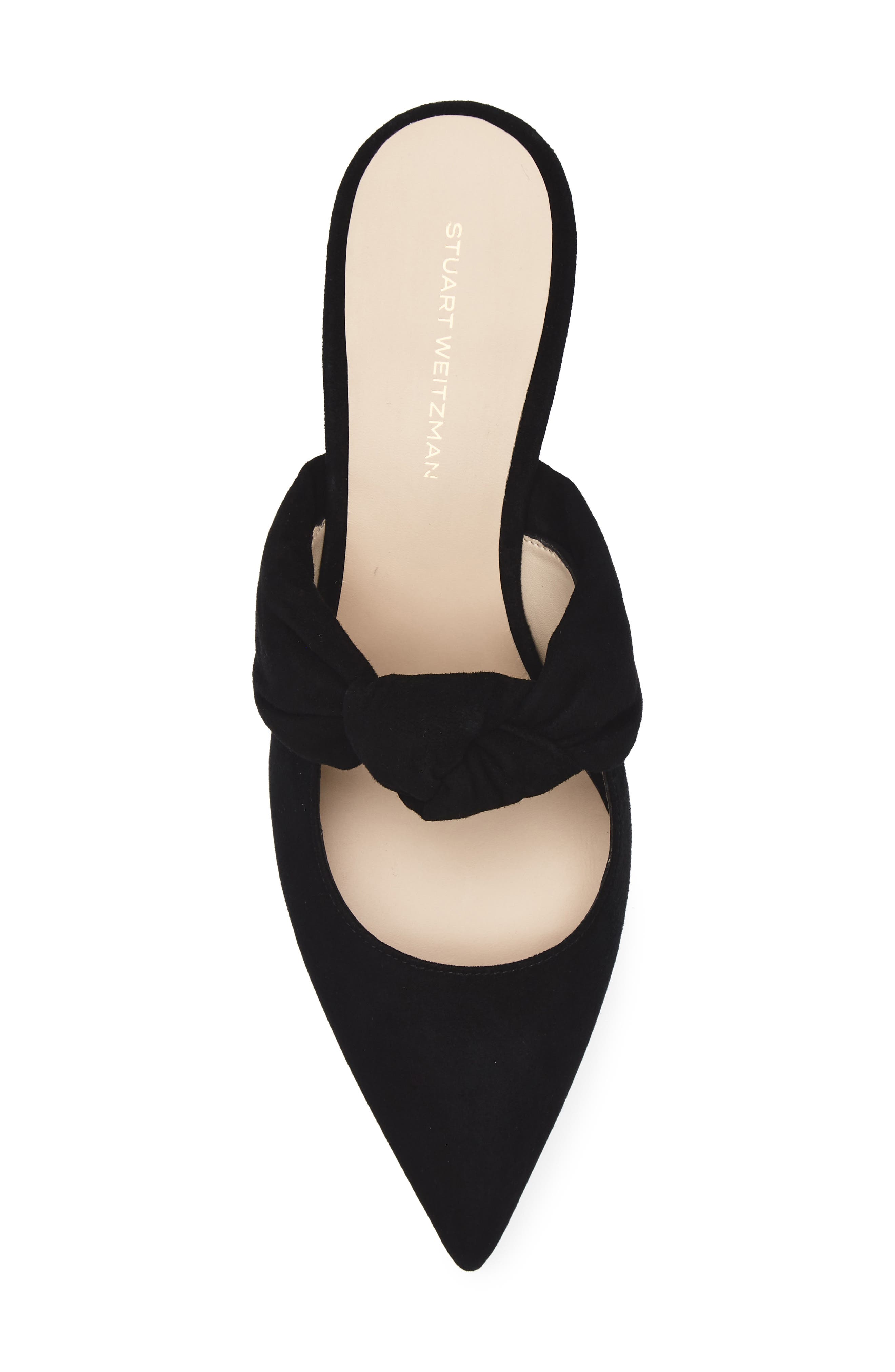 Stuart Weitzman Solange 50 Kitten Heel Mule, Alternate, color, Black