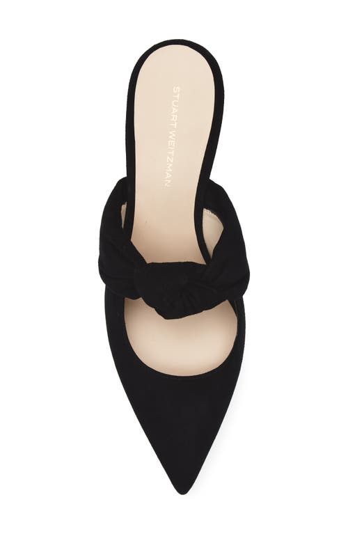 Stuart Weitzman Solange 50 Kitten Heel Mule In Black
