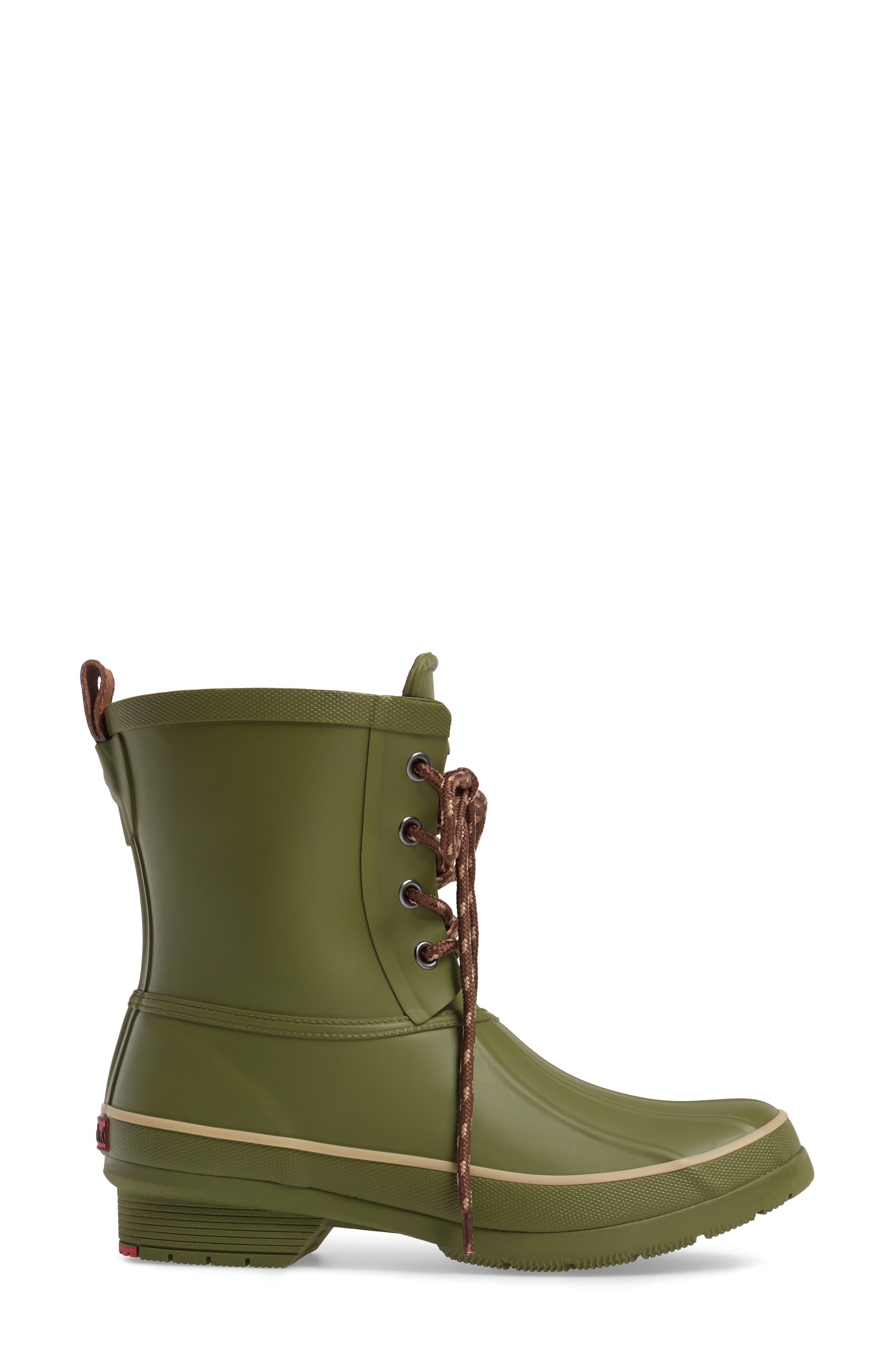 Classic Lace-Up Duck Boot, Alternate, color, OLIVE