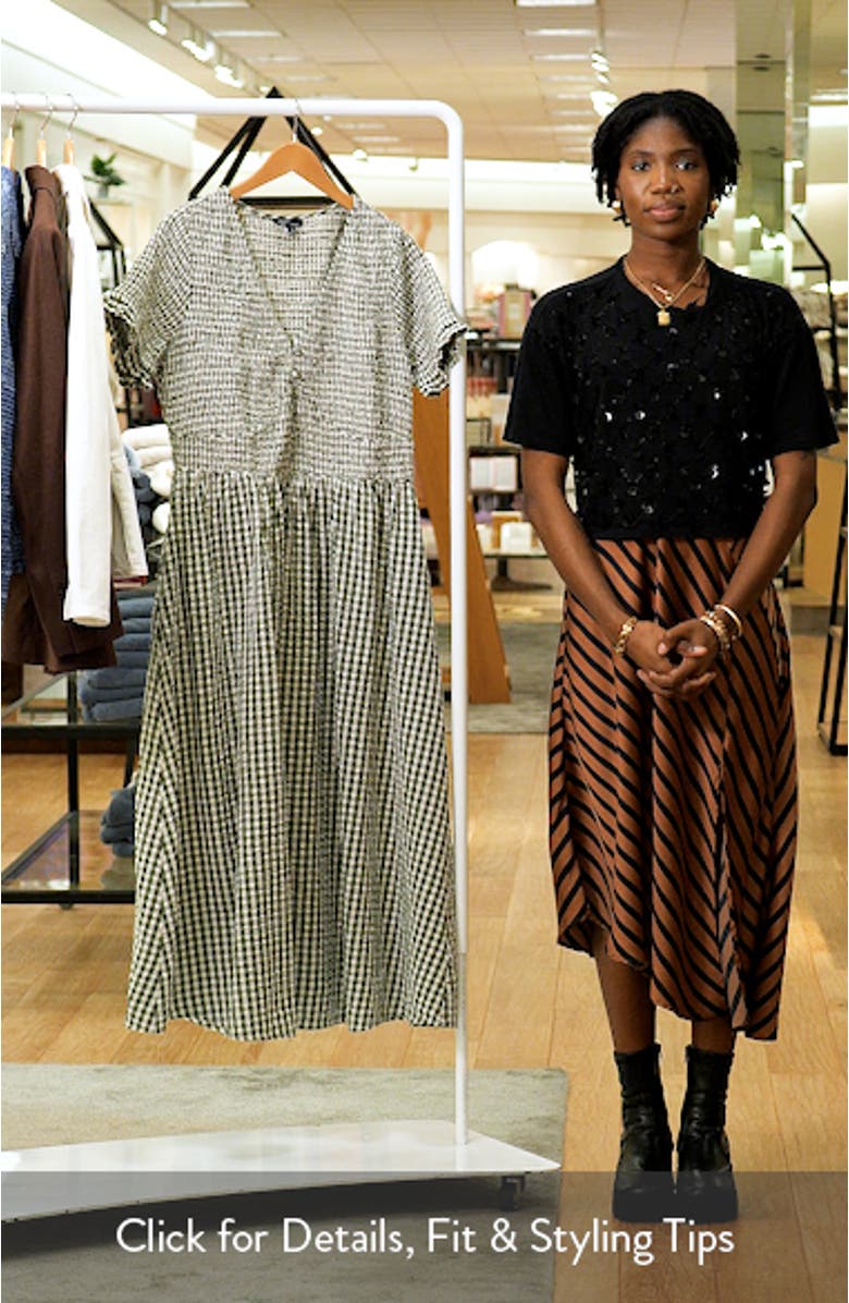 Eliza Check Midi Dress, sales video thumbnail