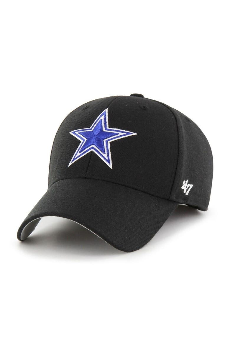 Men's '47 Black Dallas Cowboys MVP Adjustable Hat, Main, color, Black