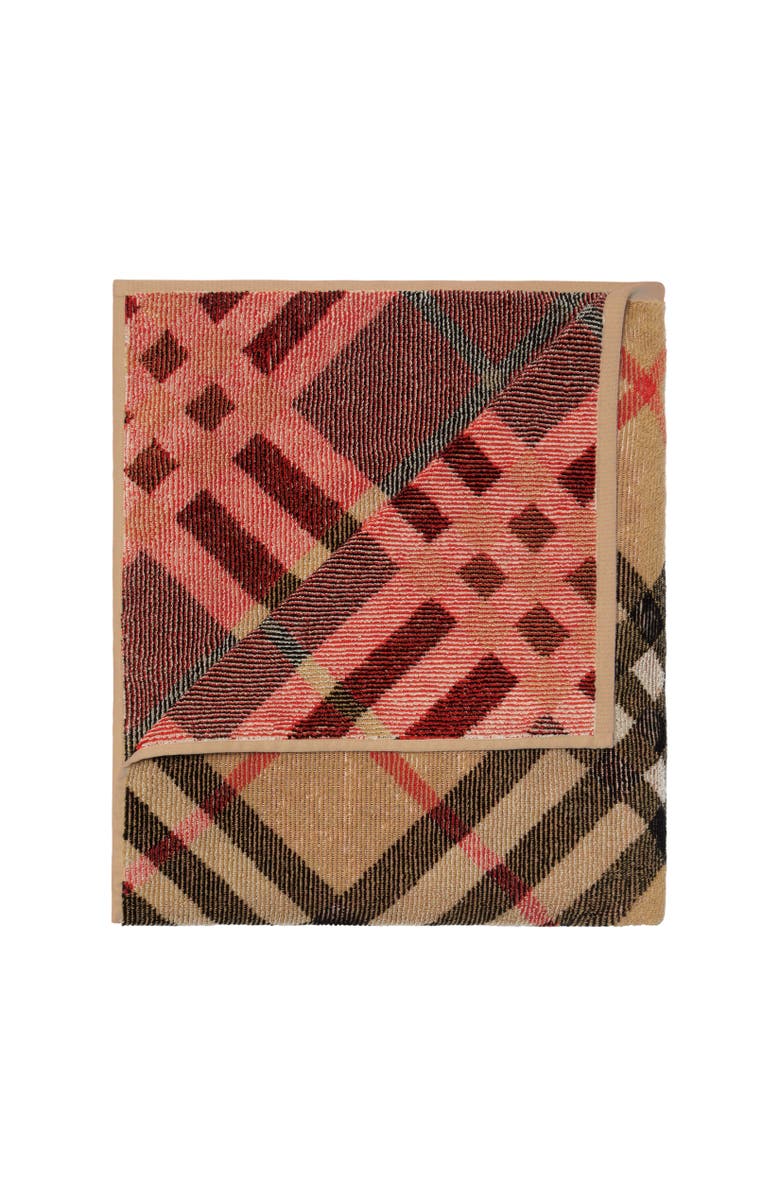 Burberry Check Cotton Towel, Alternate, color, 