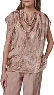 Donna Karan New York Burnout Cowl Neck Top