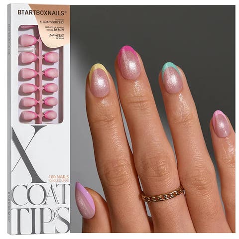 Soft Gel Nail Tips XCOATTIPS® French Brighter Pastel - Cat-Eye Base Collection