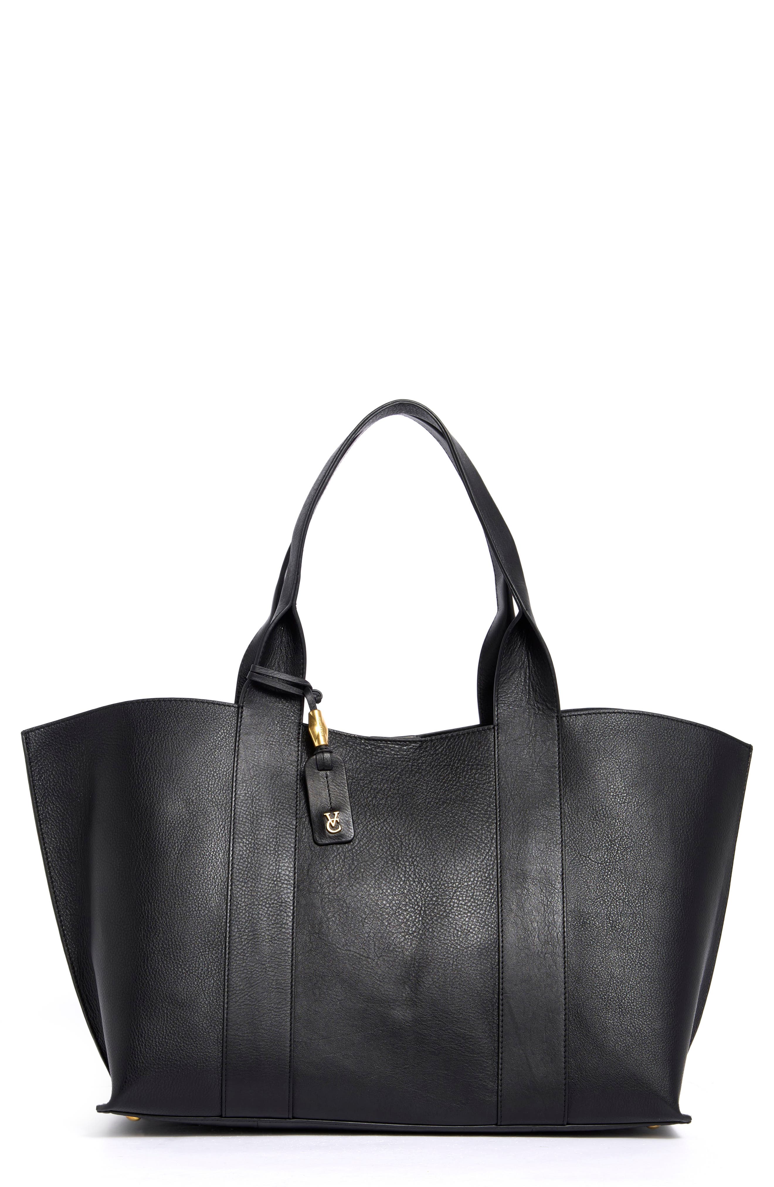Vince Camuto Ellah Tote Bag, Main, color, Black