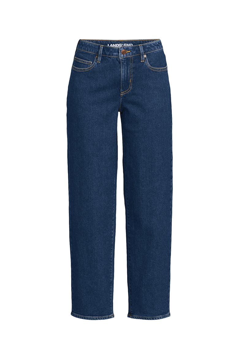 Soft Denim Mid Rise Relaxed Straight Crop Jeans, Alternate, color, Crawford Wash
