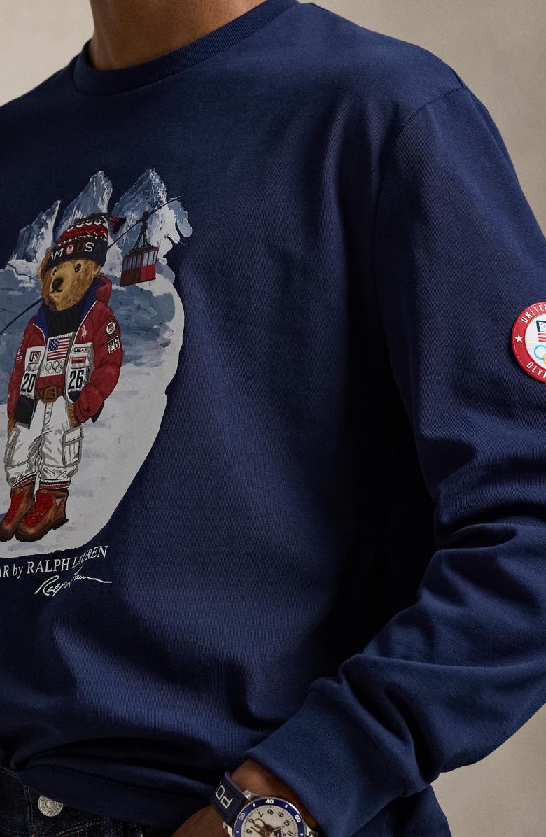 Polo Ralph Lauren Team USA Polo Bear Graphic T-Shirt, Alternate, color, Refined Navy