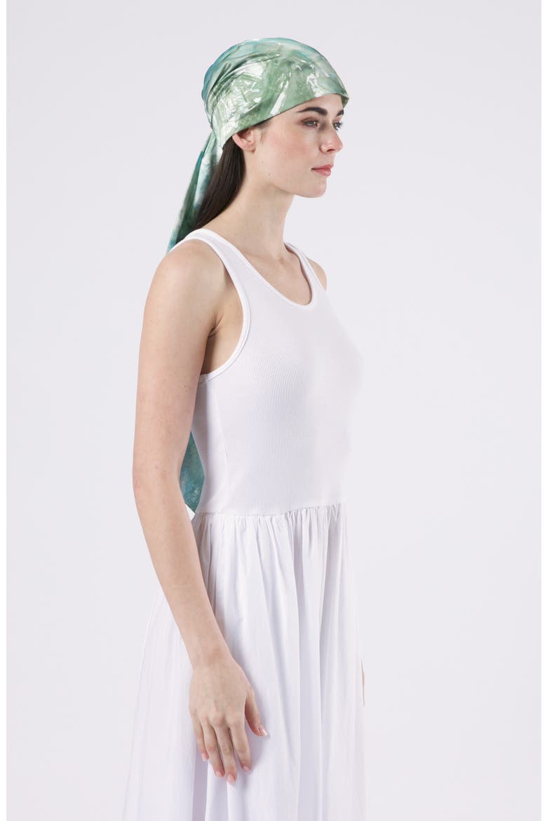 Gigi Satin Head Wrap, Alternate, color, SAGE