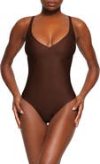 SKIMS Unlined Plunge Thong Bodysuit