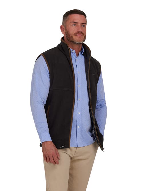 Raging Bull Fleece Gilet In Black