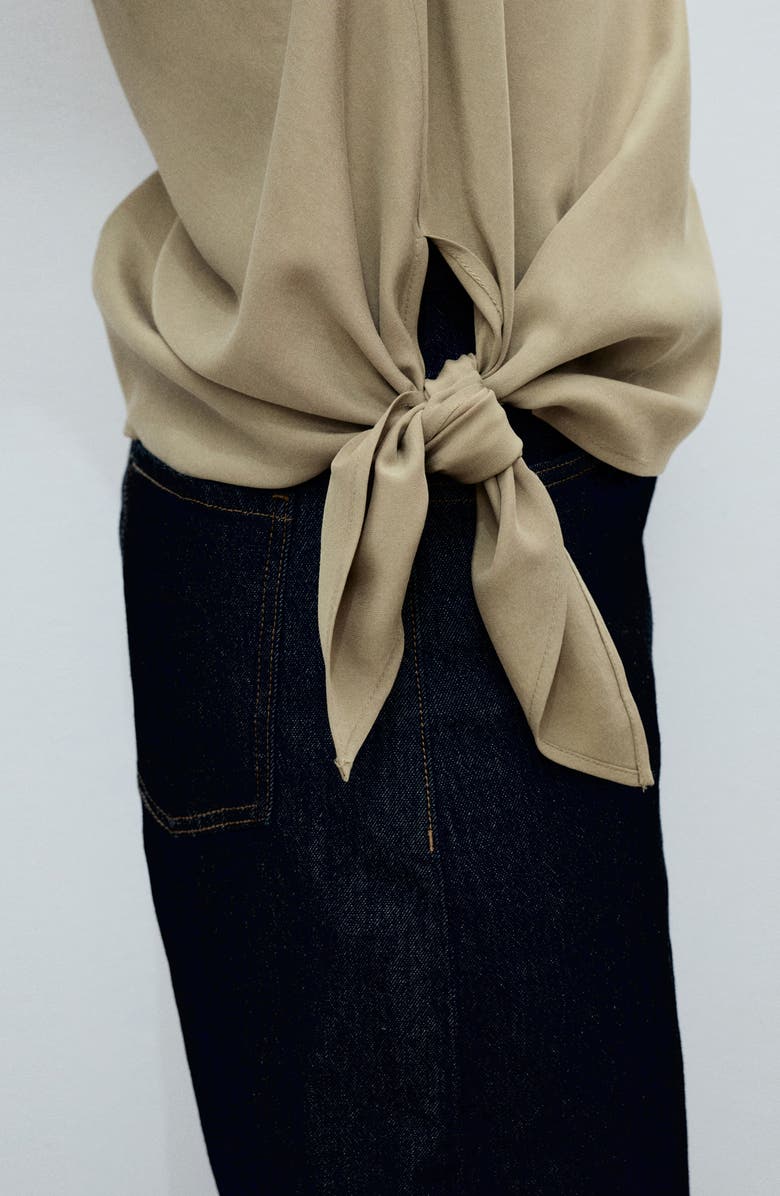 MANGO Swade Asymmetric Hem Tank, Alternate, color, Beige - Khaki