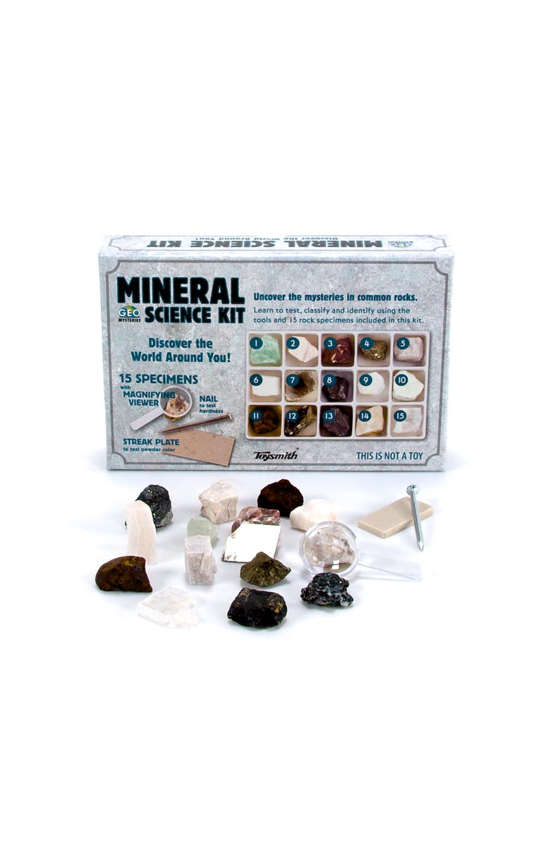Toysmith Toy Mineral Geology Rock Specimen Science STEM Kit, Alternate, color, Multicolored