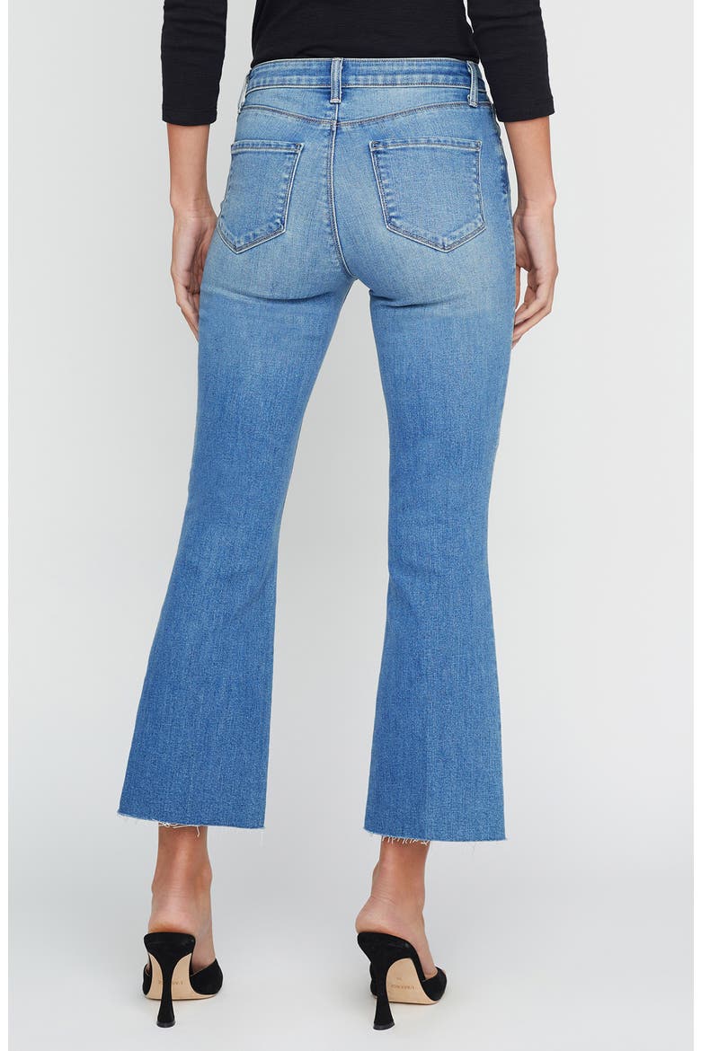 Kendra Raw Hem Crop Flare Jeans, Alternate, color, ALAMEDA