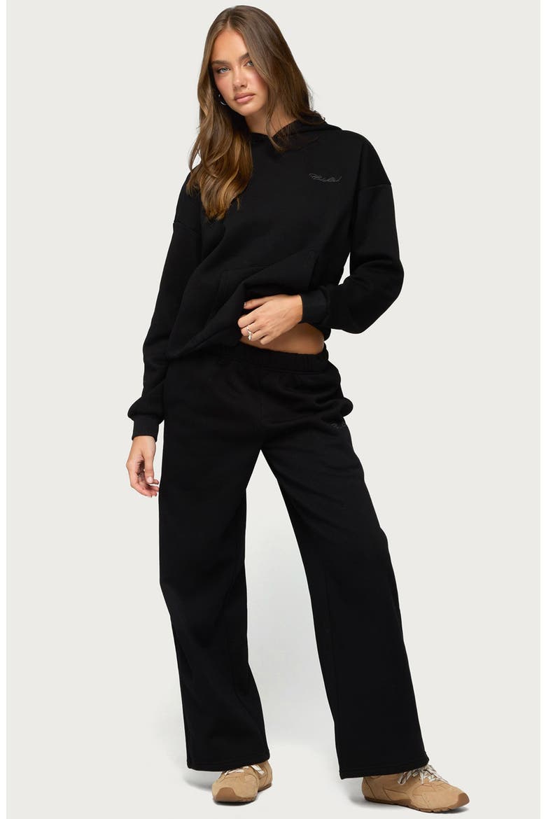 Basic Girl Wide Leg Sweatpants, Alternate, color, BLACK