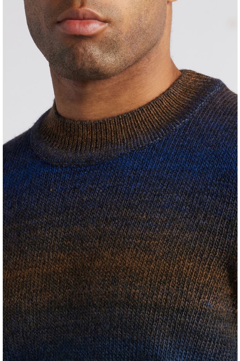 Buddy Crewneck Long Sleeve Knit Virgin Wool Blend T-Shirt, Alternate, color, DARK BROWN