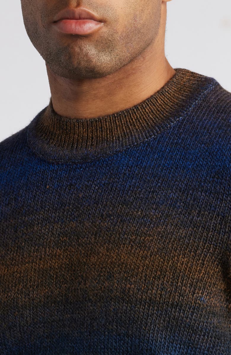 Brax Buddy Crewneck Long Sleeve Knit Virgin Wool Blend T-Shirt, Alternate, color, Dark Brown