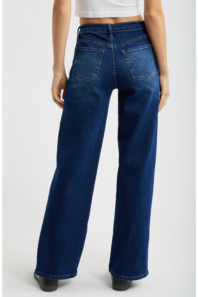 Bella High Waist Wide Leg Jeans, Alternate, color, DARK BLUE