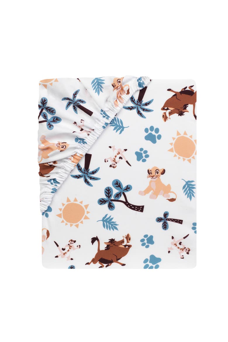 Disney Baby Lion King Adventure 3-Piece Mini Crib Bedding Set, Alternate, color, Blue