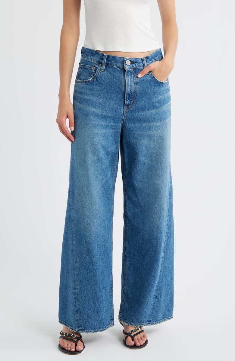MOUSSY VINTAGE Atlanta Twisted Seam Wide Leg Jeans, Main, color, Blue