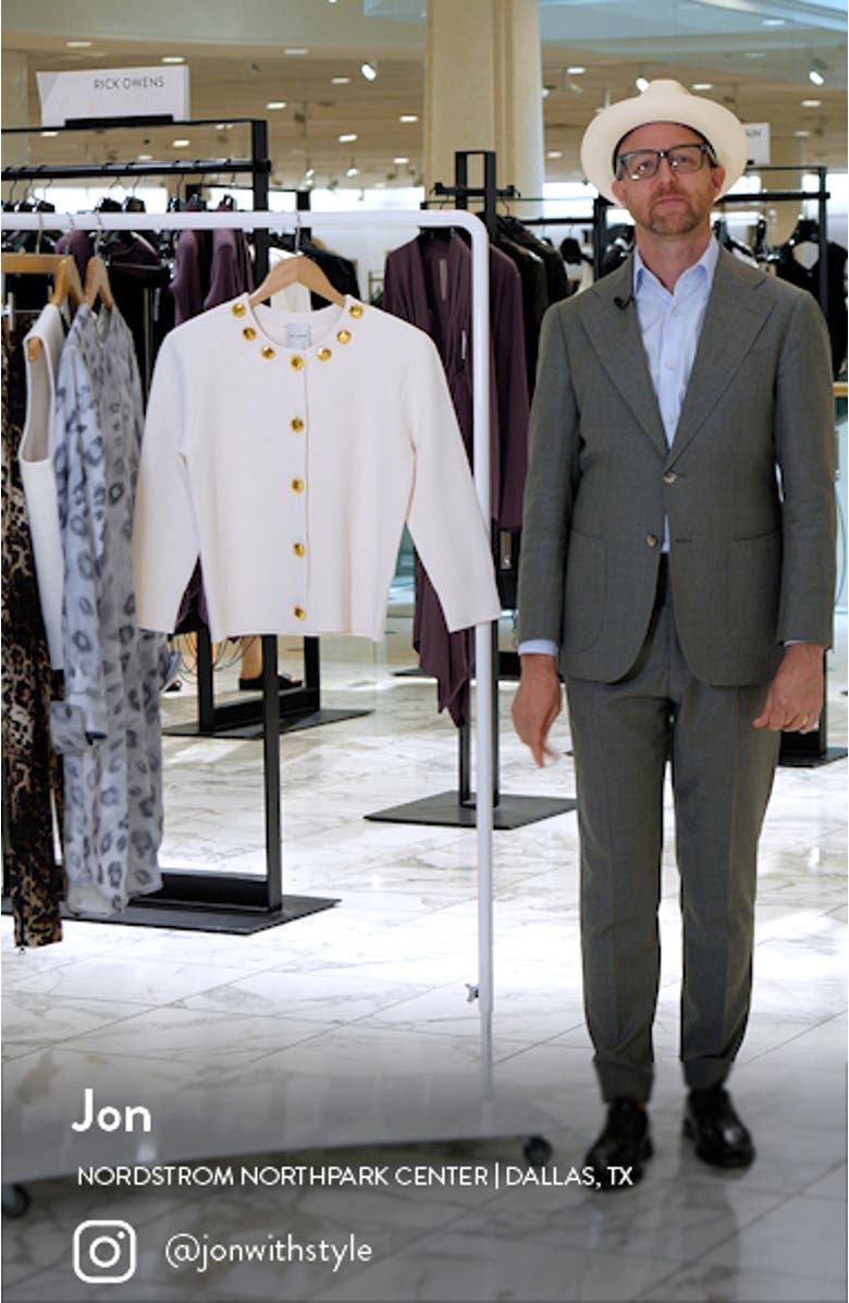 Stud Detail Piqué Cardigan, sales video thumbnail