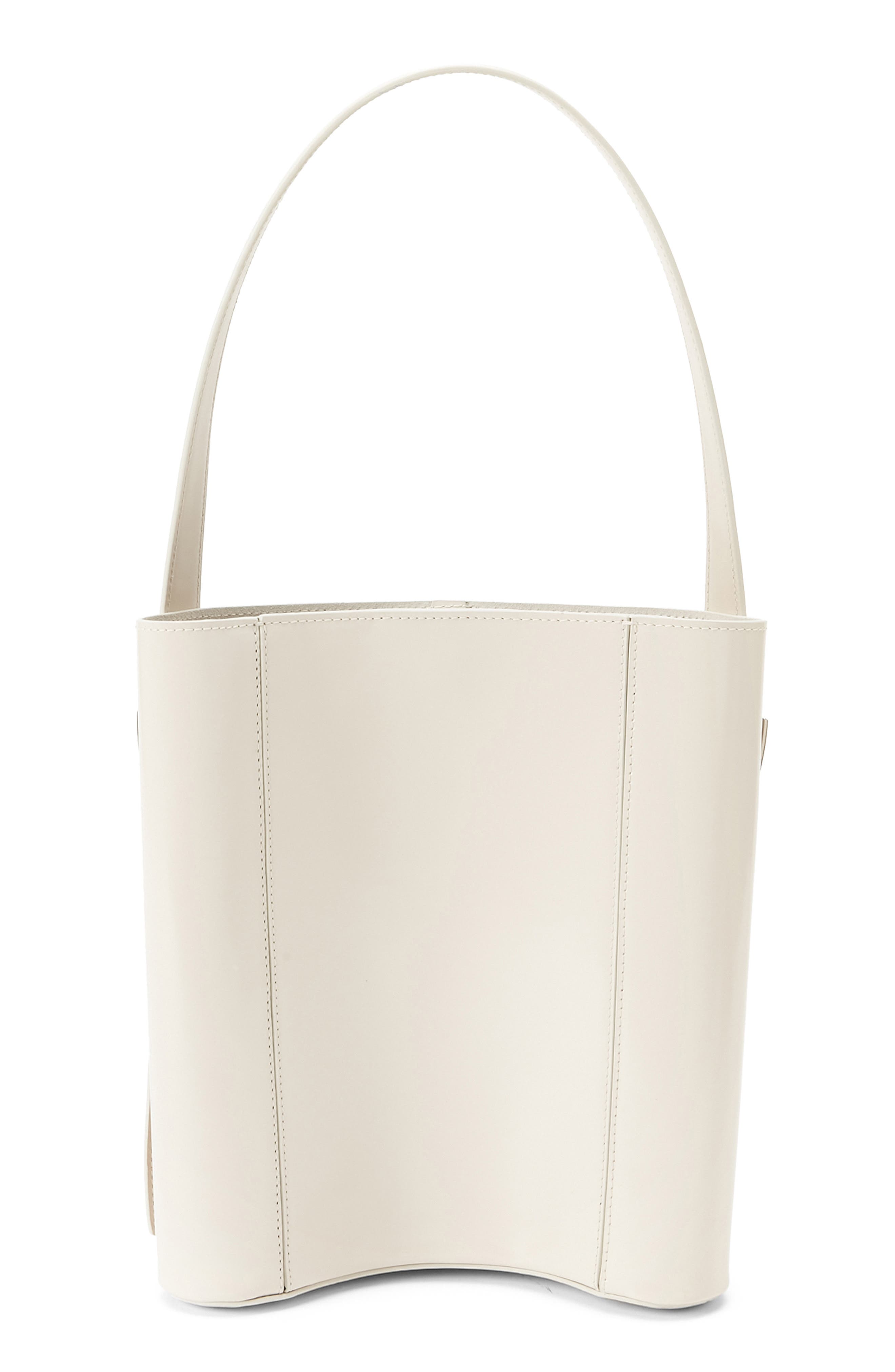 Coperni Ergonomic Leather Bucket Bag, Alternate, color, Beige Bei