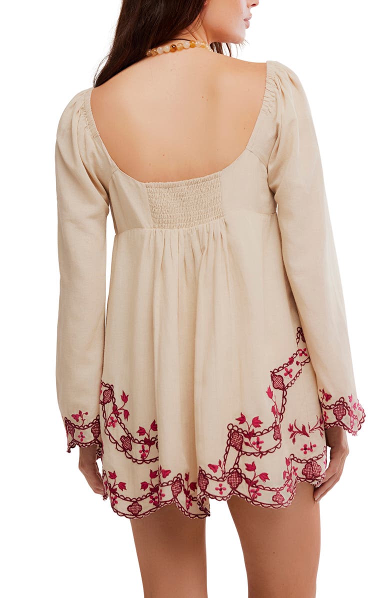 Free People Bali Marlene Floral Embroidered Minidress, Alternate, color, Vintage Combo
