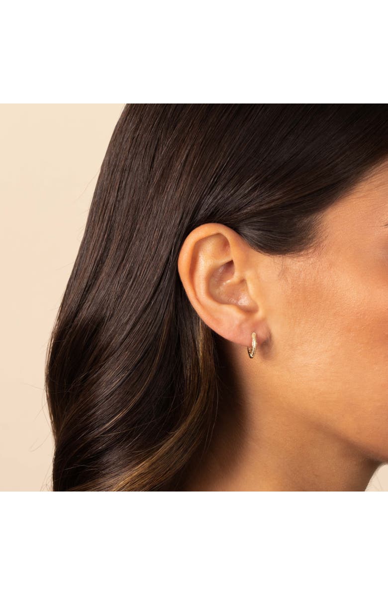 BY ADINA EDEN Diamond Pave Rounded Huggie Earring 14K, Alternate, color, 