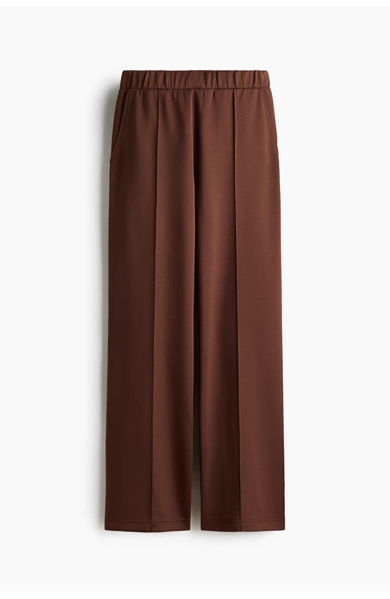H&M Crease-front pull-on pants, Main, color, Brown