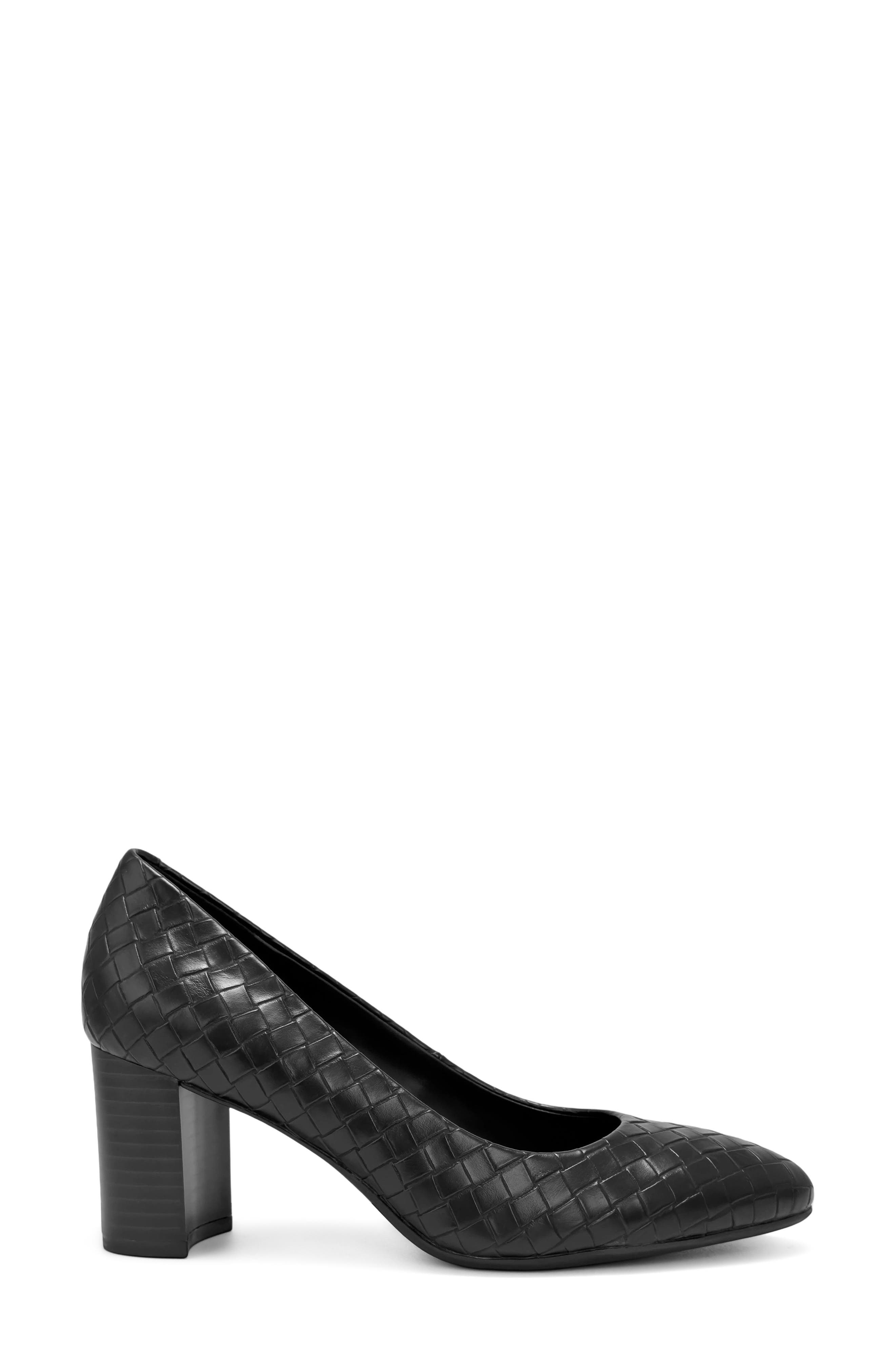 Betsy Faux Leather Pump, Alternate, color, BLACK