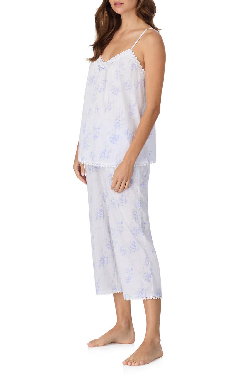 Eileen West Sleeveless Capri Cotton Jersey Pajamas, Alternate, color, 