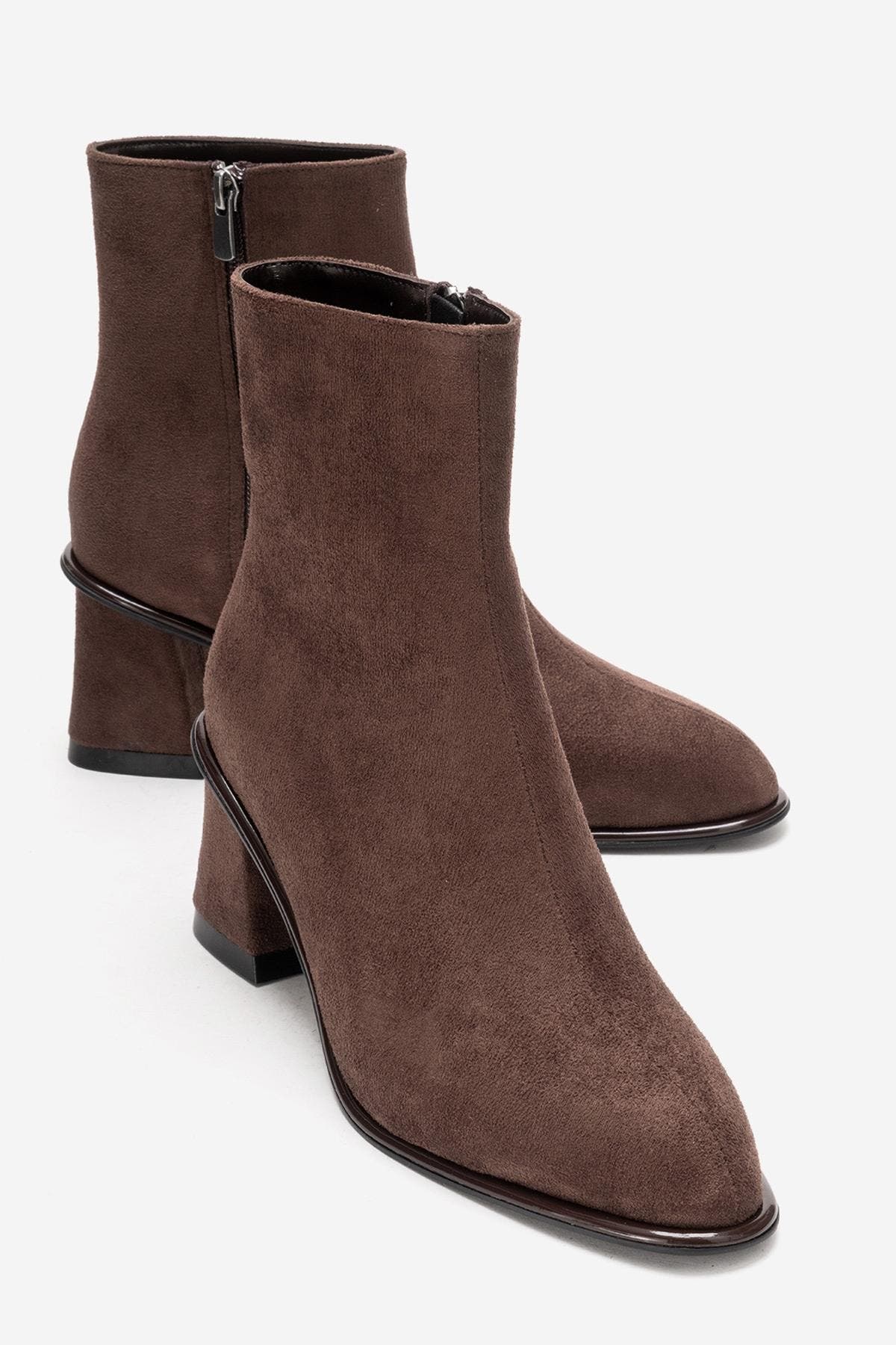 Brown Suede Faux Leather